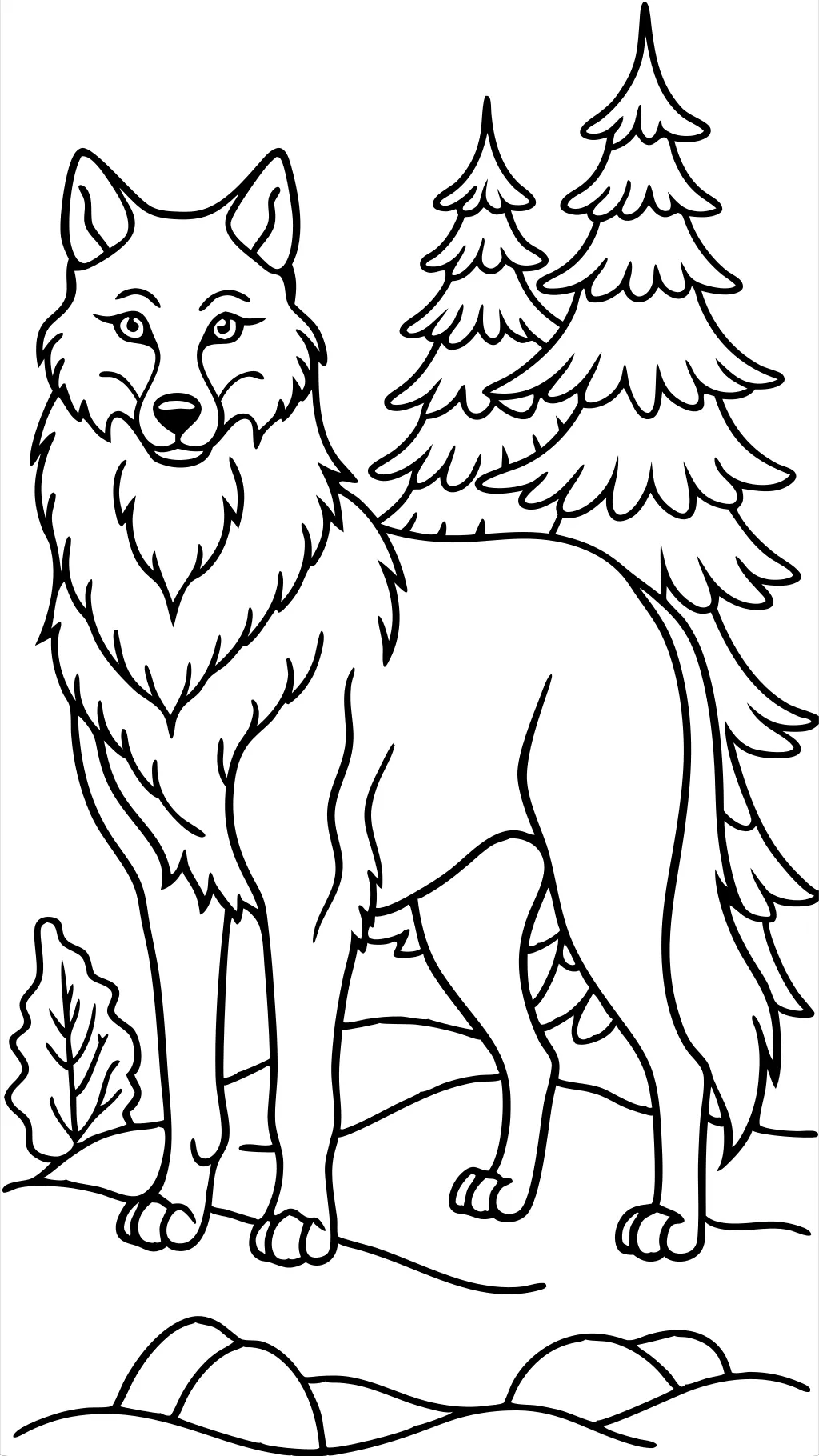 wolf art 3d coloring page